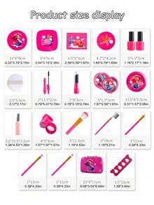 儿童假装玩化妆套装玩具（假的）、钱包整理器和模拟场景互动游戏、随机款式 DIY 指甲贴纸、圣诞节和新年的绝佳礼物