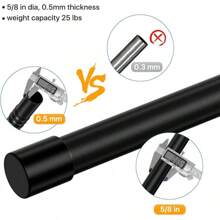 Curtain Window Rods - Black - View 5