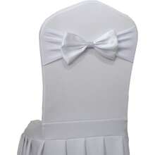 婚礼椅装饰，生日派对椅饰带蝴蝶结、松紧带，可定制宴会酒店豪华缎面椅饰带。