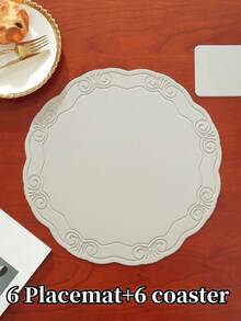 8/12pcs Hotel/Restaurant Placemats/Coasters Set, High-End Tablemats, Easy To Clean, Multi-Color Heat-Resistant Pads To Protect Tabletop, Suitable For Weddings, Parties, Home, Hotel, Kitchen, Festive Decoration
