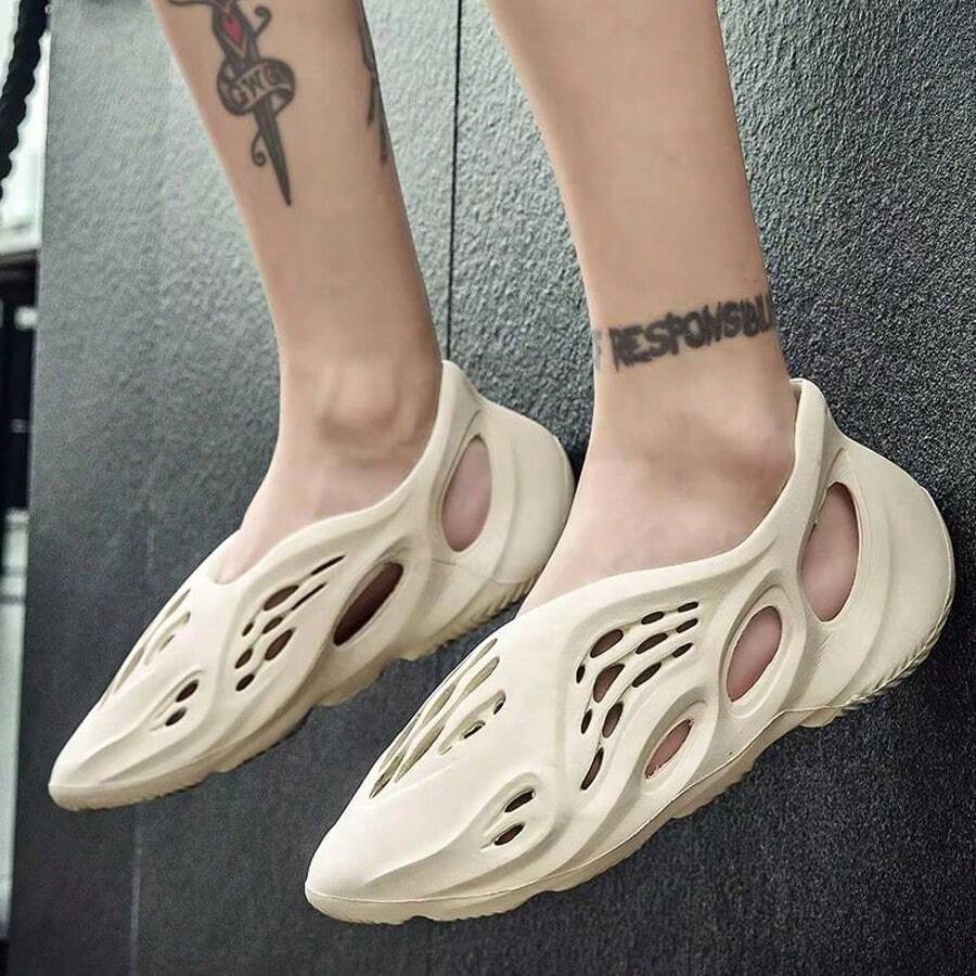 Foam Runners For Unisex Hollow Sports Shoes Shoes Slip-On Beach EVA Sandals Foam Runner Outdoor Water Shoes Casual Walking Shoes For Girls & Boy Shoes - Apricot - View 1