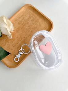 1/2 件透明心形蝴蝶结设计数据线、充电适配器和耳机收纳盒、创意便携式手机数据线，适合夏季度假旅行、户外活动数据线收纳旅行必需品 - 彩色 - 查看 10