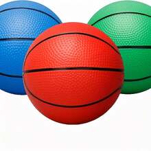 1 个随机颜色迷你篮球，18 厘米，柔软轻便，适合室内外玩耍，适合所有年龄段的趣味配件