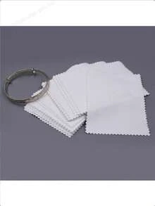 100 peças de pano de polimento de joias de prata de cor sólida, pano de limpeza de óculos, pano de manutenção de joias e relógios