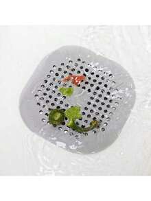 Cubierta de drenaje de piso de silicona cuadrada, filtro de cabello de baño, alfombra de drenaje para el hogar, de vuelta a la escuela