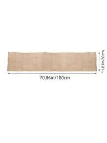 1 pièce Chemin de table en toile de jute, chemin de table de mariage en lin rustique, décoration de table en lin tissé rectangulaire rustique pour les fêtes forestières et les pique-niques, décoration de Noël, décoration d'Halloween, rouleau en jute de style campagnard vintage pour la décoration de la maison, baby shower, shower de mariage, décoration de fête d'anniversaire, décoration de mariage