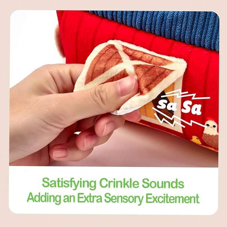 HEANHAN Baby Toys 6+ Months-Farm Animals Wth Bam, Ratle, Crinkle Paper, MirorBusy Montessori Sensory Oys For Babies Toddlers 1-3 -Baby Easter Basket Stuffers - Multicolor - View 5