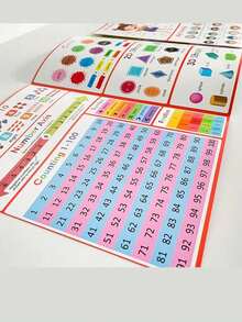 1pc My First Learning Wall Chart And Phonetic Vocabulary Building Poster Set, Preschool Educational Teaching Aid, Home Learning Activity, Paper Material - Multicolor - View 5