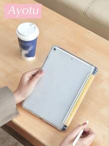 Ayotu 条纹棕榈树图案保护套，兼容 10.2 英寸（2021/2020 款，第九/八代）、Galaxy Tab A8 10.5 英寸（2022 款）、MatePad 10.4/Tab，带笔槽，支持自动休眠/唤醒功能，时尚保护套 - 彩色 - 查看 3