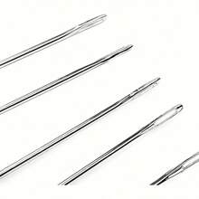 1 Pc Assorted Size Asymmetrical Shaped Sewing Needle Set, Stainless Steel Hand Sewing Needles For Beginner, Embroidery And Crafting Enthusiasts, (Random Color/Design)