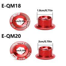 1pc ENLEE M18/M20 Bicycle Crankset Crank Cover Lightweight Bike Crank Cover With Hollowtech Bolt Aluminum Alloy Crank Dust Cover For Mountain And Road Bikes, Bicycle Accessories - Multicolor - View 2