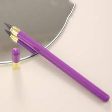 1 peça de haste acrílica transparente, lápis eterno, impossível de terminar de escrever, lápis de desenho resistente à quebra, sem necessidade de apontar, peças do lápis aleatórias.