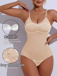 加厚塑身衣，瘦身，塑身，收腹，提拉，丰胸 - 杏色 - 查看 5