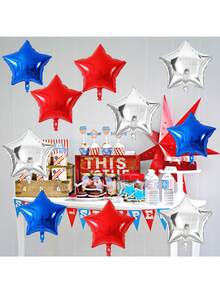 بالونات أرقام مخصصة بقياس 32 بوصة باللون الأسود والذهبي والفضي، أرقام لعيد الميلاد الخاص بك، كما وبالونات بأشكال نجمية بقياس 18 بوصة باللونين الأسود والفضي، الأسود والذهبي، الأحمر والأزرق والأبيض، مناسبة ل- عيد الميلاد وحفلات الاستحمام وعيد الزواج والسنة الجديدة والتخرج وحفلات التزيين