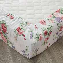 Brandream Pink Floral Crib Bedding Sets For Girls Farmhouse Chic Nursery Bedding Collection, 100% Cotton 3 Pieces - Pink - View 5