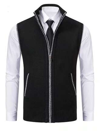 Chaleco sin mangas de punto térmico casual para hombre, Chaqueta de punto para hombre, para el esposo