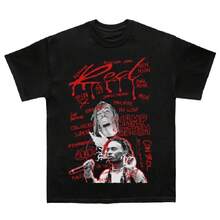 2025 New Retro  Portrait Classic Ufc Star Print Women Men's T-Shirt Cotton Fashion Y2K Top Summer Short Sleeve Clothing Tee - 黑色(黑色22) - 查看 1