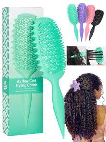 1PC Curl Defined Hair Vented Hair Brush For Curl, Waves, Or Quấn Hair - Bàn chải gỡ rối và tạo kiểu nhẹ với thiết kế chống tĩnh điện linh hoạt, tách biệt mượt mà để tạo hình lọn tóc và tăng độ phồng, cấu trúc thông gió để nhanh khô và luồng nhiệt dễ dàng, tay cầm chống trượt tiện dụng cho cảm giác cầm nắm thoải mái, phù hợp cho nam và nữ, hoàn hảo để chăm sóc tóc hàng ngày hoặc sử dụng tại tiệm, trở lại trường học, du lịch, đồ dùng thiết yếu cho kỳ nghỉ, phụ kiện tóc bàn chải tóc, bàn chải gỡ rối, sản phẩm chăm sóc tóc, dụng cụ làm tóc, chăm sóc tóc, bàn chải tóc xoăn, thợ cắt tóc, kiểu tóc, làm tóc, bàn chải tóc, bàn chải vuốt ngược, bàn chải tạo kiểu, bàn chải tóc xoăn, bàn chải cạnh, lược chải tóc, bàn chải tóc, bộ bàn chải tóc, lược chải tóc, lược cho tóc xoăn, bàn chải gỡ rối, bàn chải tóc cho phụ nữ, tóc, du lịch, sản phẩm chăm sóc tóc, dụng cụ làm tóc, đồ dùng cho tóc, thợ cắt tóc, phụ kiện cắt tóc, tiệm cắt tóc, thiết bị làm tóc - Nhiều màu - Xem 2