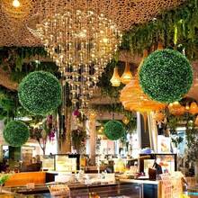 1 Stück Künstliche Mailänder Grasbälle, grüne Kunststoffgrasbälle für Outdoor-Hochzeit, Heim-Deckendekor, Innenraumbepflanzung, Einkaufszentrum, Hochzeitsdekoration an der Decke