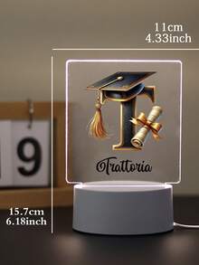 1 chiếc đèn ngủ LED 3D ảo ảnh, quà tặng tốt nghiệp sáng tạo theo yêu cầu, thích hợp làm quà tặng bằng tốt nghiệp. Đèn ngủ LED 3D ảo ảnh, ánh sáng ấm áp, quà sinh nhật, quà Giáng sinh, quà tốt nghiệp cho nữ hoặc bạn bè, đèn bàn trang trí, thích hợp làm quà tặng tựu trường, tốt nghiệp, sinh nhật cho gia đình và bạn bè, vật dụng cần thiết cho sinh viên đại học và năm học mới. - Vàng - Xem 3