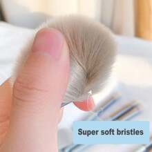 Set de 8 brochas de maquillaje de alta calidad que incluye brocha para sombra de ojos, brocha para polvo, brocha para contorno, brocha para iluminador, en una bolsa de maquillaje compacta y portátil (rosa)