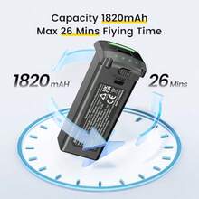 DEERC D65 Intelligent Modular Drone Battery 7.7V 1820mAh Lithiumion Battery Battery For D65 GPS Drones With Camera For Adults 4K Provide 26 Minutes Of Drone Flight Time D65 Accessories - 如圖 - 查看 2