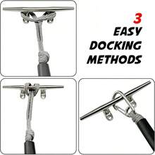 Cuerda de amarre elástica para acoplamiento con clip de acero inoxidable, accesorios para barcos kayak, embarcaciones acuáticas,motos acuáticas, pontón, canoa, barco motorizado, paquete - gris - Ver 5