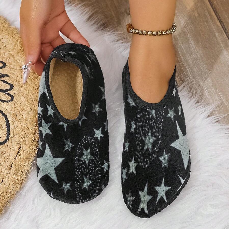 Women's Home Slippers - Slip-On Low-Cut Sock Shoes, Suitable For All Seasons, Multi-Purpose For Yoga, Diving, Dancing, Random Pattern