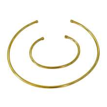 Choker And Bracelet With Adjustable Hoop In Gold Or Silver - Gold - View 3