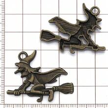 万圣节系列南瓜灯幽灵黑猫蝙蝠月亮吊坠珠宝制作 DIY 钥匙扣耳环吊坠各种设计饰品制作手链项链，6 件漂浮蜡烛，象牙圆形蜡烛用于花瓶，婚礼、派对、泳池、节日、万圣节装饰的中心装饰 - 彩色 - 查看 7