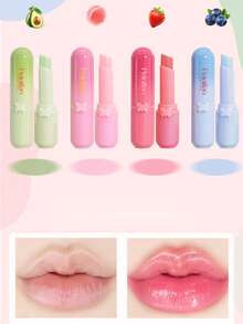 1pc Women's Fruity Lipstick, Moisturizing And Water Locking, Deep Moisturizing, Rich And Colorful Lipstick, Suitable For Carrying Outside - Blue - View 3