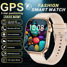 GUHUAVMI GPS Outdoor Sport Smartwatch For Men Women, Dual Frequency GPS Positioning, Wireless Calling/Dial, Info Push, 2.01inch Display, Fitness Tracker, Heart Rate, Sleep Monitoring Smartwatch, GPS Path Track, Compass, IP68 Waterproof, 420mAh Battery Watch Compatible With Android IOS