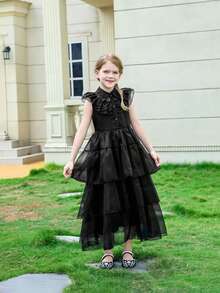 Kids Flat Sandals - Black - View 7