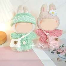 Conjunto de 3 piezas de suéter de moda + falda + mochila, adecuado para muñecas de 4 a 7 pulgadas (muñeca y zapatos no incluidos)