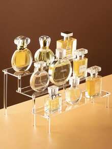 1 pièce Organisateur de maquillage en acrylique, étagère de rangement cosmétique à plusieurs niveaux pour parfum, soins de la peau, présentation de maquillage, étagère renforcée et solide pour le salon, la salle de bain, la chambre à coucher, la décoration de la maison, la décoration de la pièce - Multicolore - Voir 1