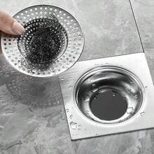 1pc Silicone Drain Plug, Stainless Steel Drain Gasket, Floor Drain Filter, Suitable For Bathroom, Kitchen, Bathtub, Sink, Prevents Hair And Debris Clogging, Drain Cover, Sink Strainer