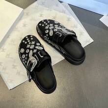 2025 New European And American Foreign Trade Large Size New Women's Casual Comfortable Fashion Flat Bottom Cool Slippers - màu đen - Xem 6