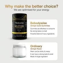 "Be Bodywise Himalayan Shilajit Gummies - 3000mg With KSM-66 Ashwagandha & 85+ Minerals - Strength & Stamina Support For Men & Women - Sugar Free, Vegan, Non-GMO (60 Count)" - 120 Pack - View 4