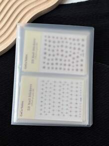 Large Capacity Nail Art Sticker Storage Album, Minimalist Japanese Style Sticker Storage Card Album, Transparent Sticker Storage Notebook, Nail Art Accessories, Nail Stickers Storage Tool (Stickers Not Included) - Multicolor - View 5
