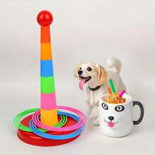 1 套彩色多场景套圈游戏套装，风格活泼有趣，采用耐用的塑料材质，多种规格的套圈+各种目标塔组合形状，细节包括互动式套圈塔组件（部分组件随机发货）。 - 彩色 - 查看 10