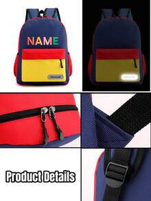 1 件定制背包、儿童返校用品、定制刺绣姓名书包、带刺绣姓名的个性化背包、定制幼儿背包、可定制女童背包、儿童个性化书包、日托背包、日托书包、2-4 岁女童背包、学龄前背包、幼儿书包、多功能、装饰性、字母、时尚、现代、多彩、可爱、迷人、休闲、定制、个性化、独特、定制、送给他的理想礼物、送给她的理想礼物 - 多色 - 查看 6