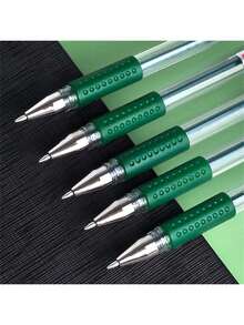 European Standard Pens Of Green/Purple Special Colors Gel Pen -0.5mm Tip, Smooth Writing, Green Ink, Durable Ink - Perfect Office Supplies/School Supplies