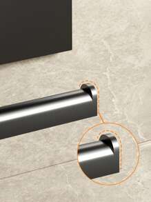 黑色厕纸架，带支架，浴室厕纸架带手机支架，纸巾架，适用于浴室/厨房，无需钻孔，浴室配件，浴室工具