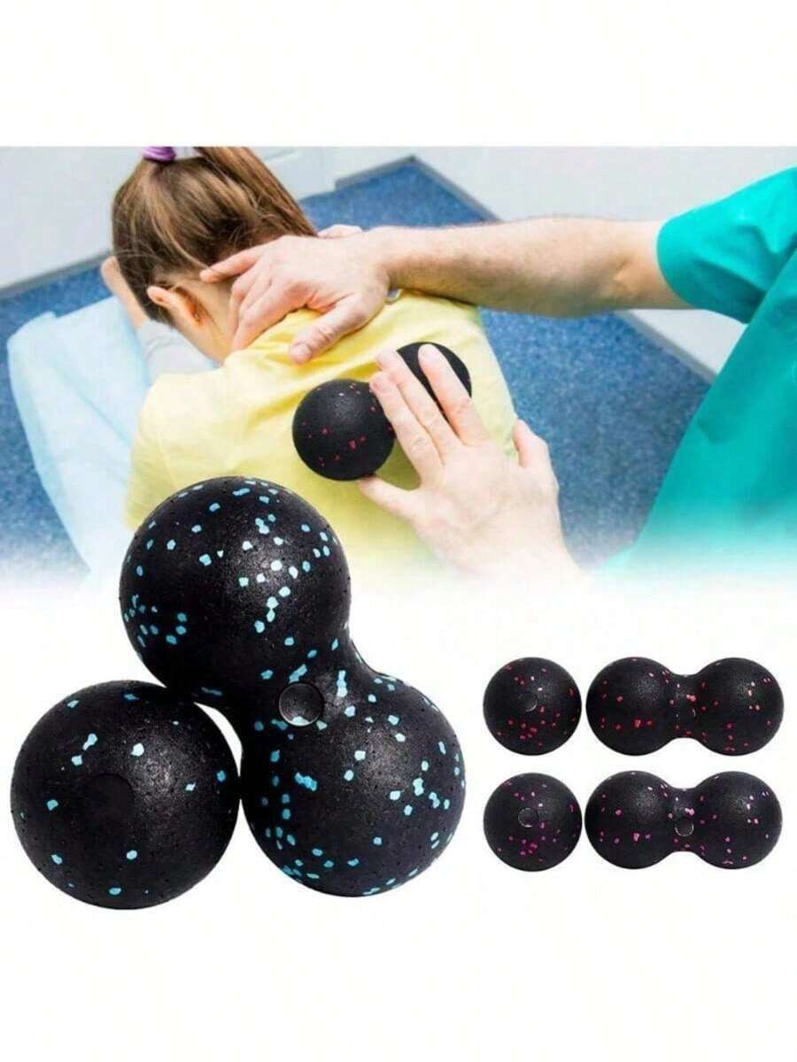2 Quả Bóng Massage - Bộ Bóng Cân Cơ Sau Khi Tập Luyện Cho Phòng Tập Yoga, Bài Tập Thể Dục, Con Lăn Cân Cơ Đậu Phộng Cho Lưng, Chân, Thư Giãn Cơ Thể Thao Và Thể Dục