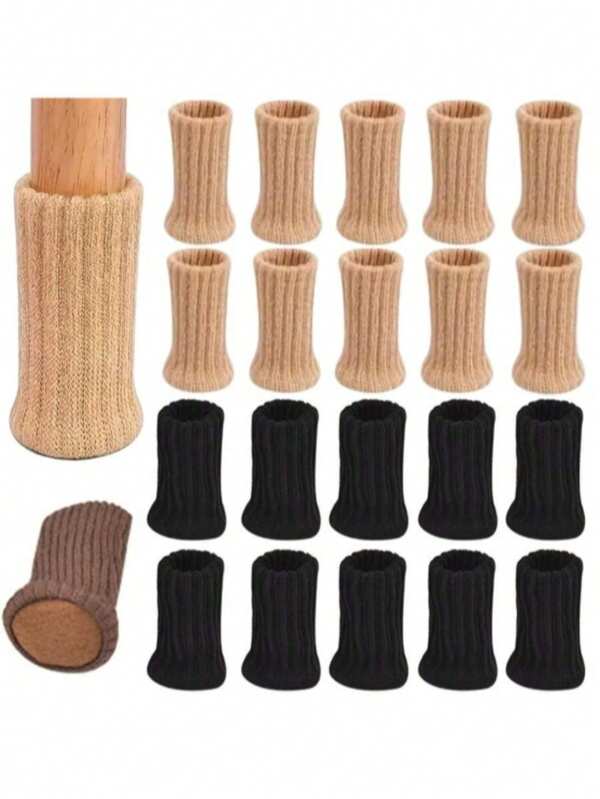 4pcs Chair Leg Socks, Perfect For Noise Reduction, Floor Protection, Anti-Slip Chair Leg Covers, Furniture Leg Sleeves, High Elasticity, Woven Furniture Pads