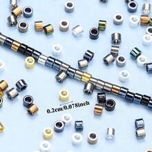 Uniform 2mm Metallic Seed Beads Classic Bottle Packing Golden Silvery Glass Seed Beads For Charms Tassel DIY Craft Jewelry Making Fashion Accessories - Beads - View 5