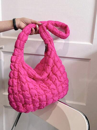 Bolso grande tipo tote, bolso casual de mujer con bordado de moda tipo "dumpling"