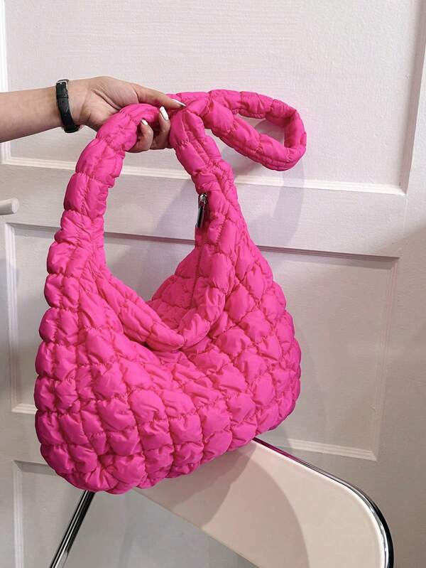 Large Tote Bag, Fashionable Embroidery Women's Casual Dumpling Bag