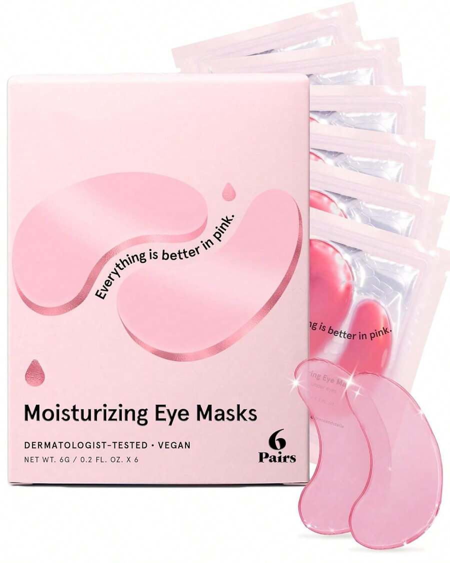 6/24pcs Hydrating Collagen Gel Eye Patches | Brightening Under Eye Gels For Tired-Look & Moisture Boost - 彩色 - 查看 1