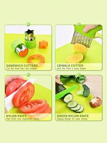 8/27件套儿童厨房烹饪工具套装，蔬菜切割玩具，适合幼儿、儿童，模拟家庭游戏玩具，适合儿童切割蔬菜、蛋糕、水果（部分配件颜色和形状随机） - 彩色 - 查看 9